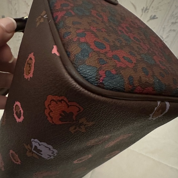 Coach Dark Brown Floral Satchel - Picture 11 of 13